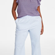 On 34th Trendy Plus Size Pull-on Chino Pants - Frozen Blue - 0X