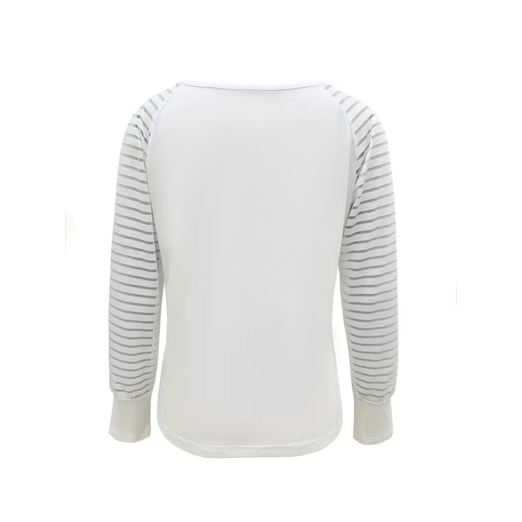 Women's Playful Cartoon Face Print Long Sleeve V-Neck Top - Size Medium