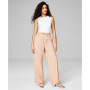 And Now This Women's Linen Blend Cargo Pants – Pecan, Size - XL
