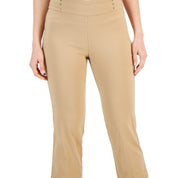 JM Collection Women's Pull-On Slim-Fit Cropped Pants – New Fawn, 2XL