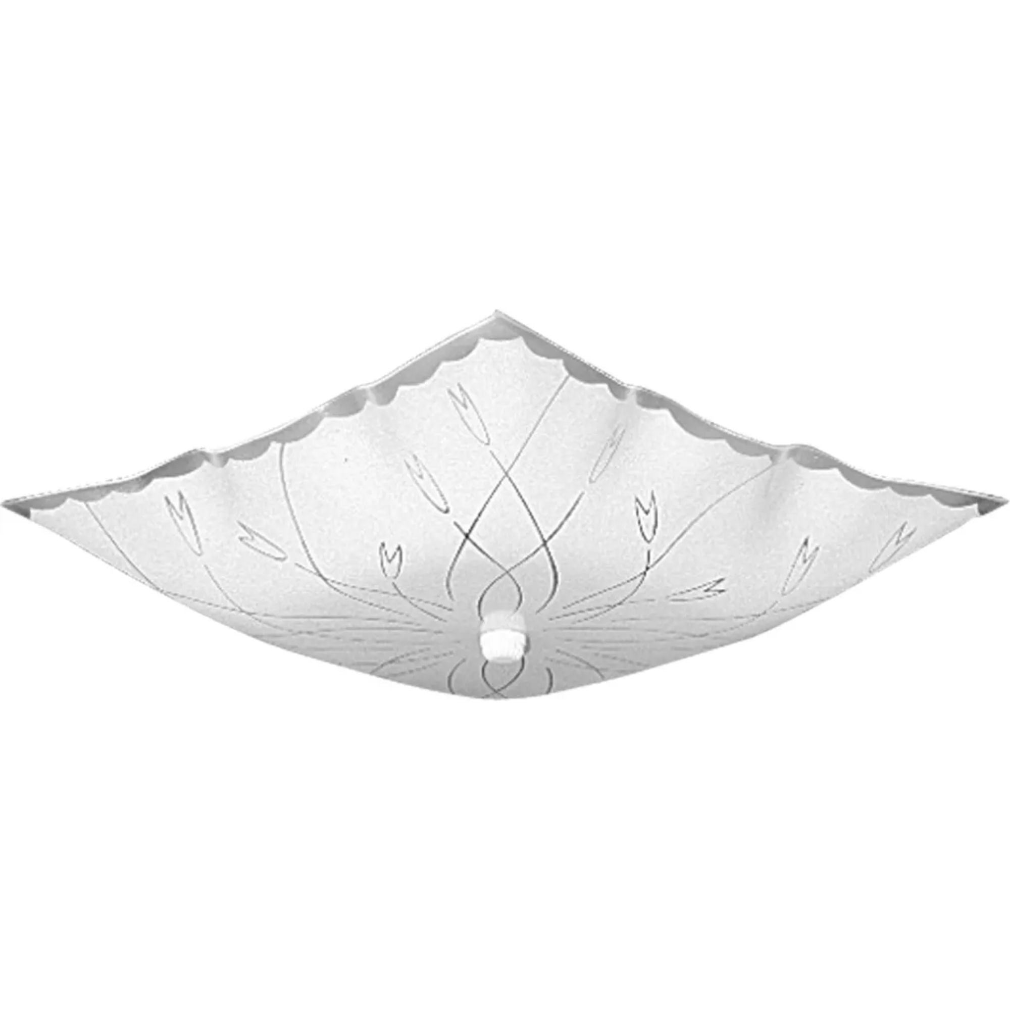 Progress Lighting Square Glass Series 12" Two-Light Semi-Flush Mount Ceiling Fixture