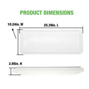 Commercial Electric 24 in. x 10 in. Low Profile LED Flush Mount Rectangular Light Fixture – 1600 Lumens