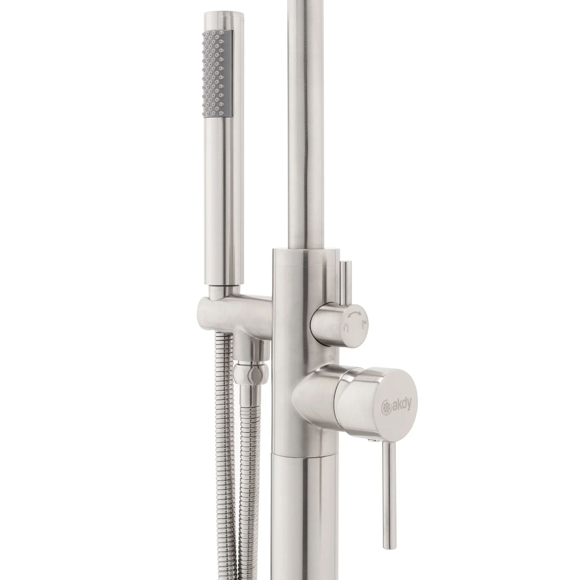AKDY 1-Handle Freestanding Floor Mount Tub Faucet with Hand Shower