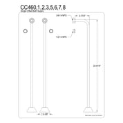 Kingston Brass CC46 Single Offset Bath Supply – Polished Chrome