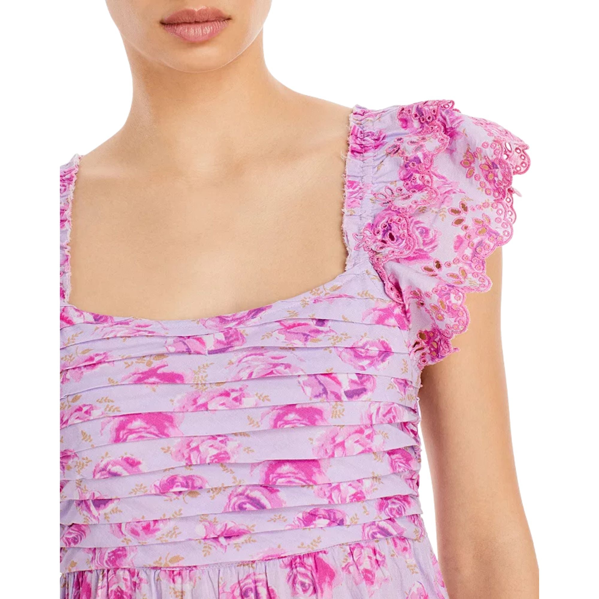 LoveShackFancy Harlyn Dress Lilac Fusion - Size 4