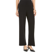 Alfani Women's Plus Size Wide-Leg Pull-On Knit Pants – Deep Black, Size - XS