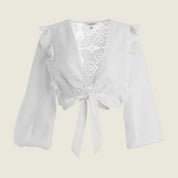 Guess Women's Christabel Lace-Trim - Pure White - XL