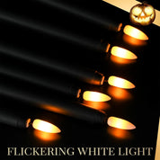 Macarrie 24-Pack Flameless Taper Candles – 11" Battery Operated LED Candlesticks – Black