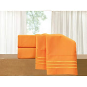 Elegant Comfort Luxury Soft Solid 4 Pc. Sheet Set, California King - Orange