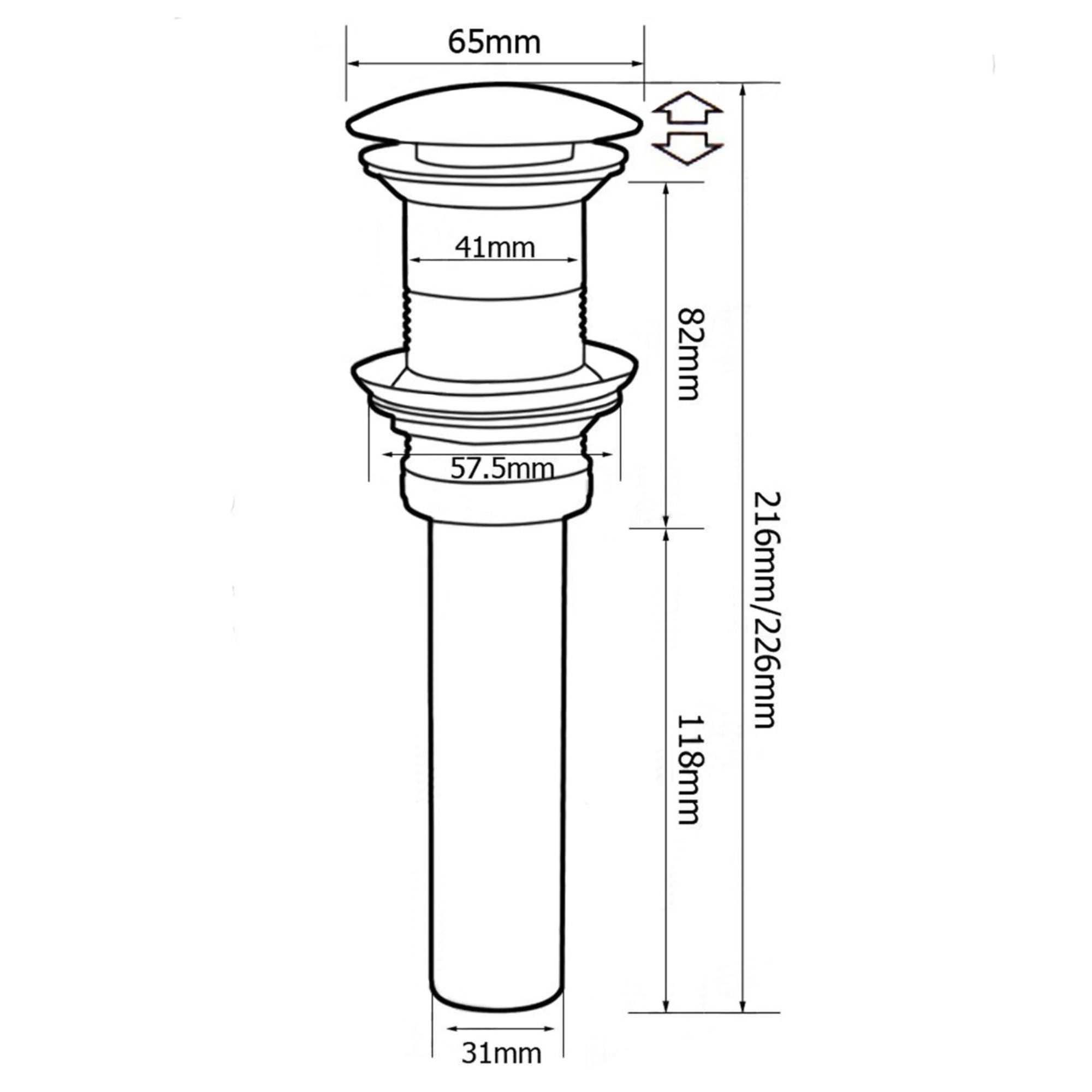 KES Bathroom Sink Drain Without Overflow – Vessel Sink Pop-Up Drain Stopper, (S2008D-BK)