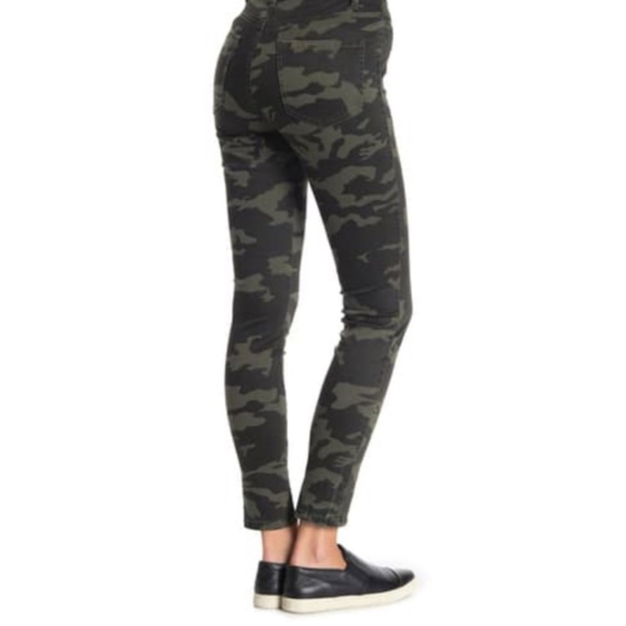 High-Rise Women's Caryl Camouflage Skinny Pants - Size 8