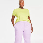 On 34th Trendy Plus Size Pull-on Chino Pants - Calla Lilac 1X