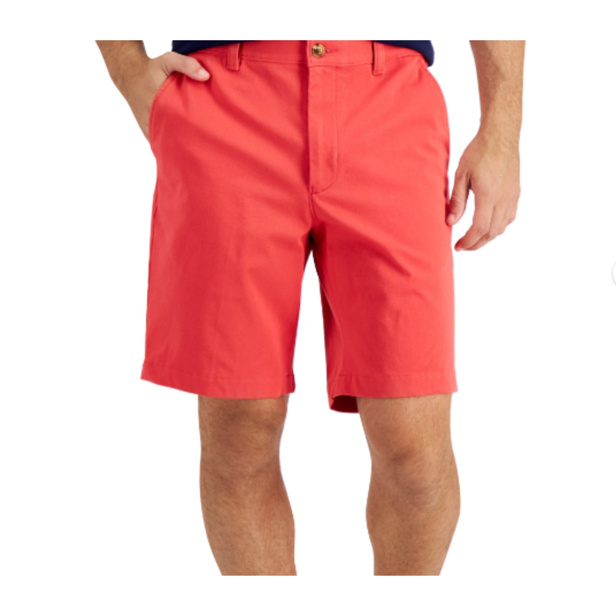 Club Room Men’s 9" Stretch Shorts Bundle – 2-Pack – Size 40 – Red & Blue Chino Flat Front Shorts