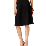 Alfani Women's Black Zippered Knee-Length A-Line Skirt, Size 4
