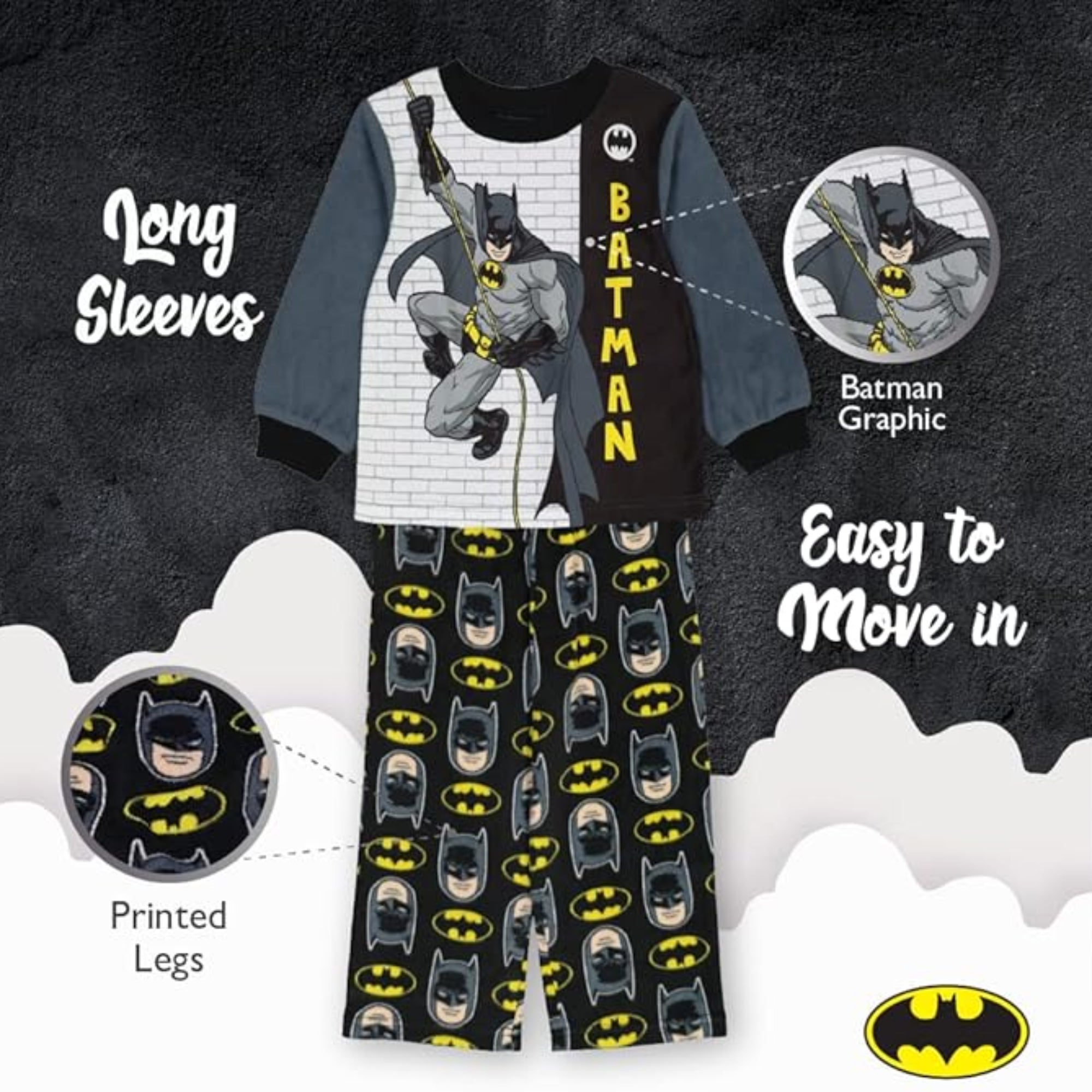 Batman 2-Piece Toddler Boys' Pajama Set - Size 2T