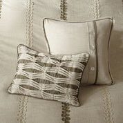 Madison Park Signature Chateau Queen Comforter Set in Linen - Olliix