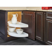 6842-31-570 Classic 2-Tier 31" Half Moon Pivot Lazy Susan for Blind Corner Cabinets – Almond