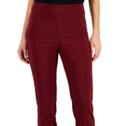 JM Collection Cambridge Woven Pull-On Pants – Dark Rust, Size S