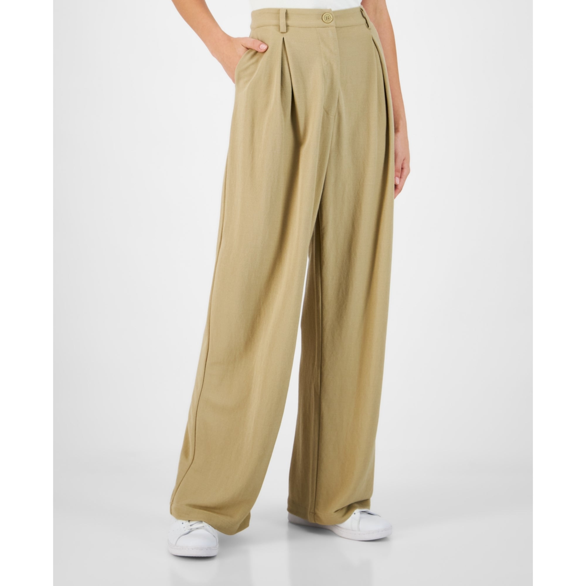 And Now This Women's Pleated High-Rise Wide-Leg Pants – Hammock, Size - Medium