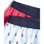 Club Room Men's 2-Pack Lobster & Solid Boxer Shorts – Blue