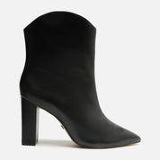 Arezzo Women's Ellie High Block Leather Boots – Black, Size 10