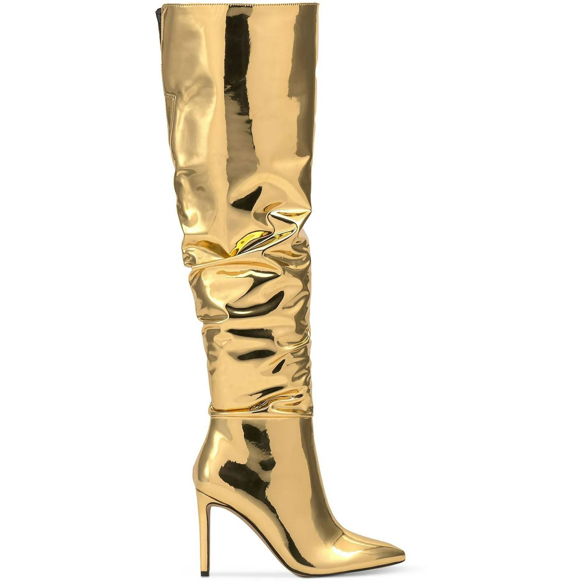 I.N.C. International Concepts Women's Iyonna Pointed-Toe Stiletto Zip-Up Dress Boots – Gold
