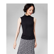 And Now This Women's Mock-Neck Sleeveless Top – Black, One Size
