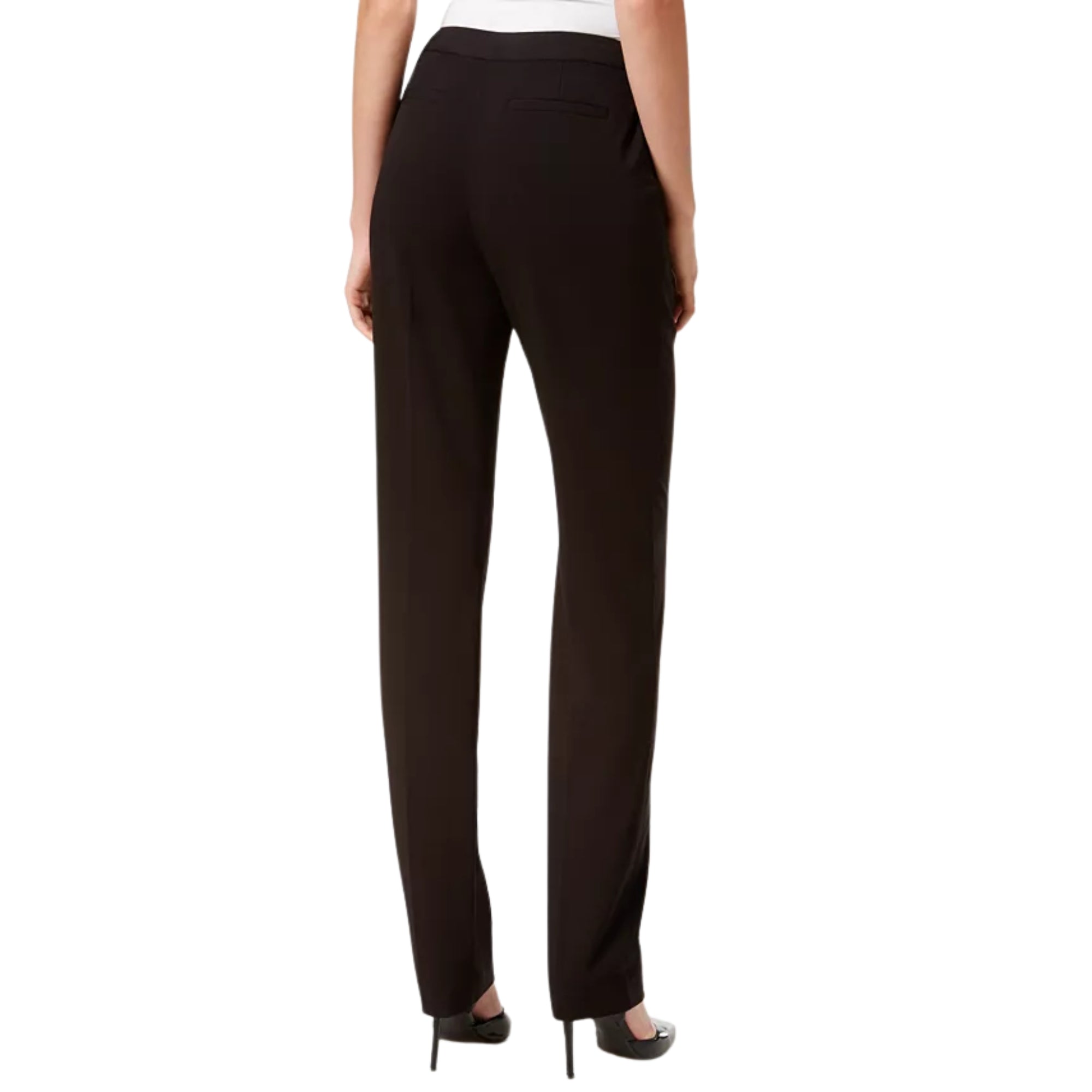 Alfani Modern Straight-Leg Pants – Deep Black, Size - 14
