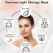 18FTRabbit 7-Color LED Face Mask Light Therapy – Model FM-01, Skin Care Mask for Face and Neck