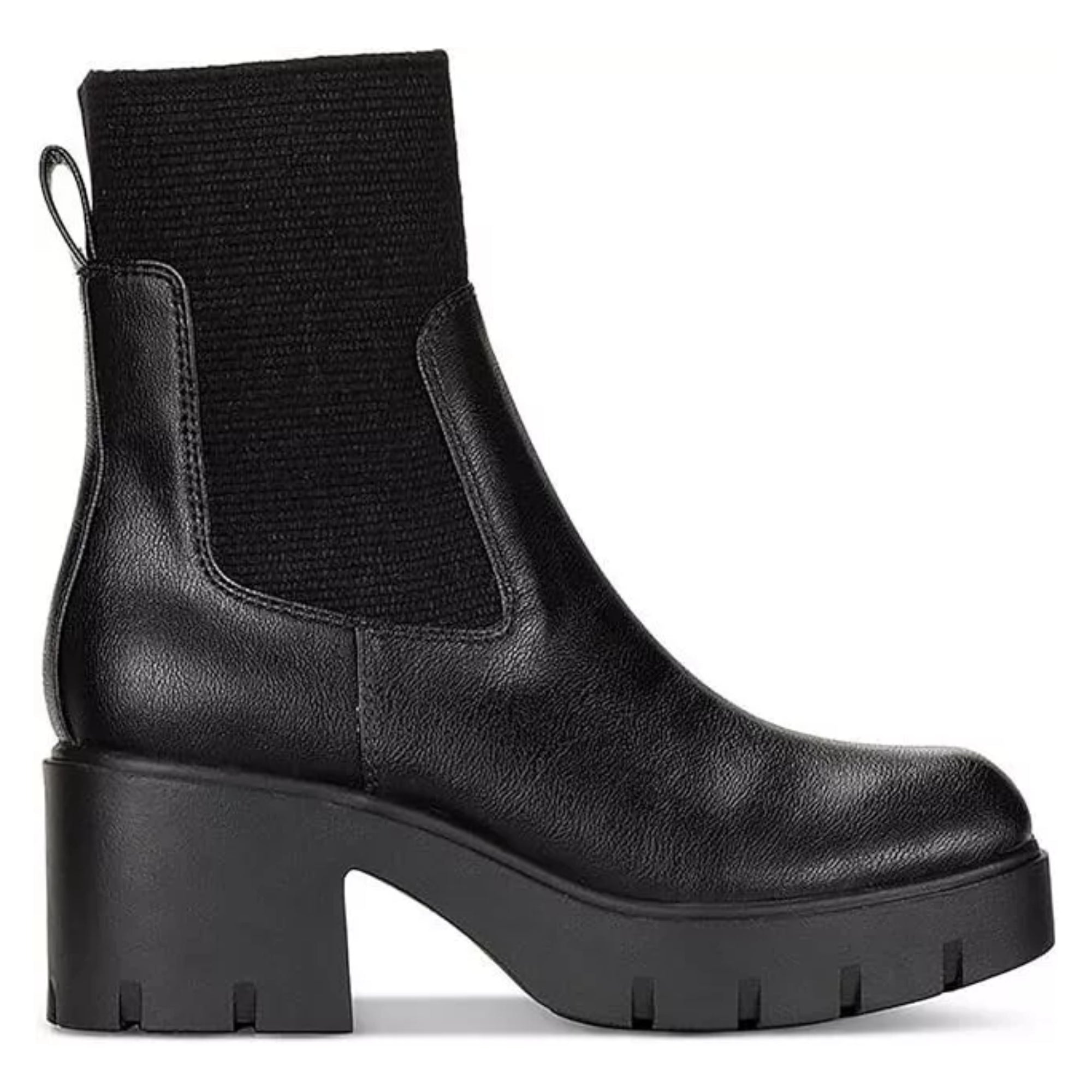 SUN + STONE Verityy Pull-On Lug Chelsea Boots – Black, Size 10M
