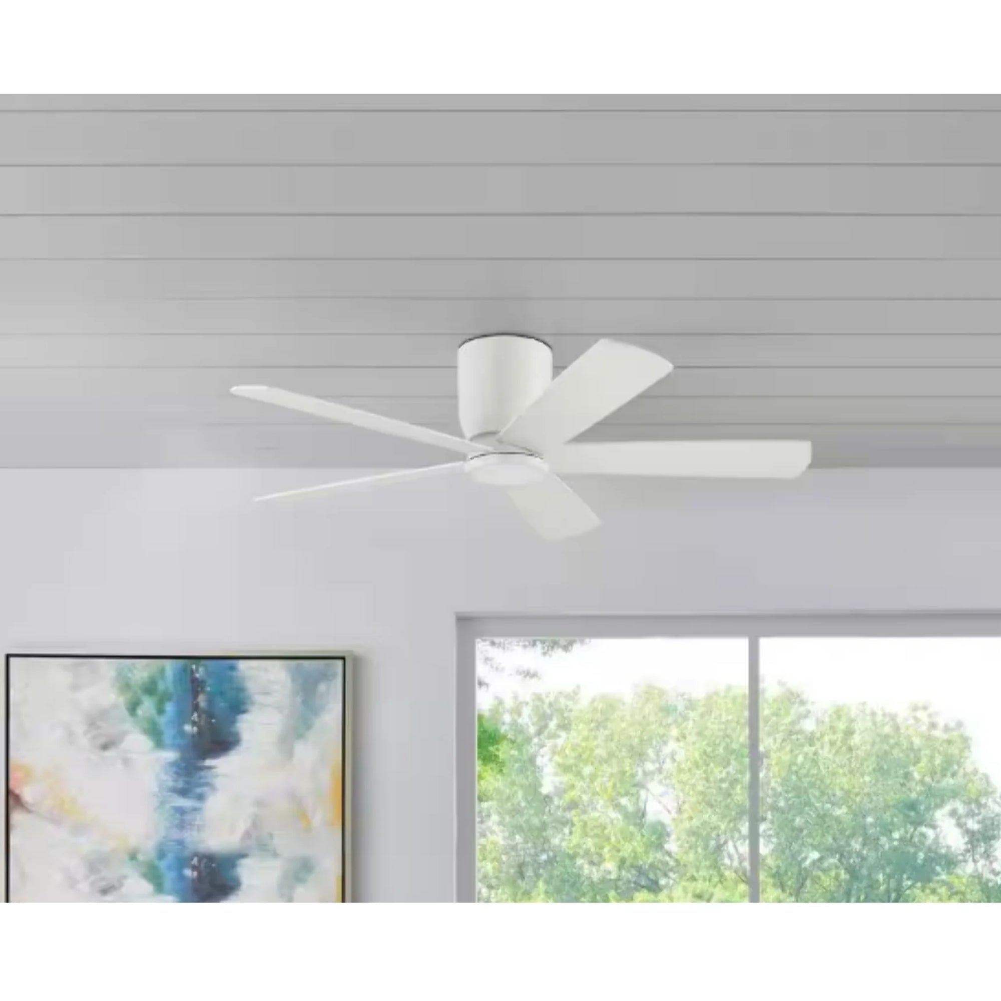 Britton 52" Integrated LED Indoor Ceiling Fan – Matte White with Light Kit & Remote
