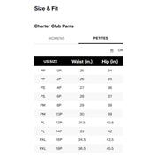 Charter Club Petite 100% Linen Pull-On Printed Cropped Pants – Bubble Bath Combo, Size XL Petite