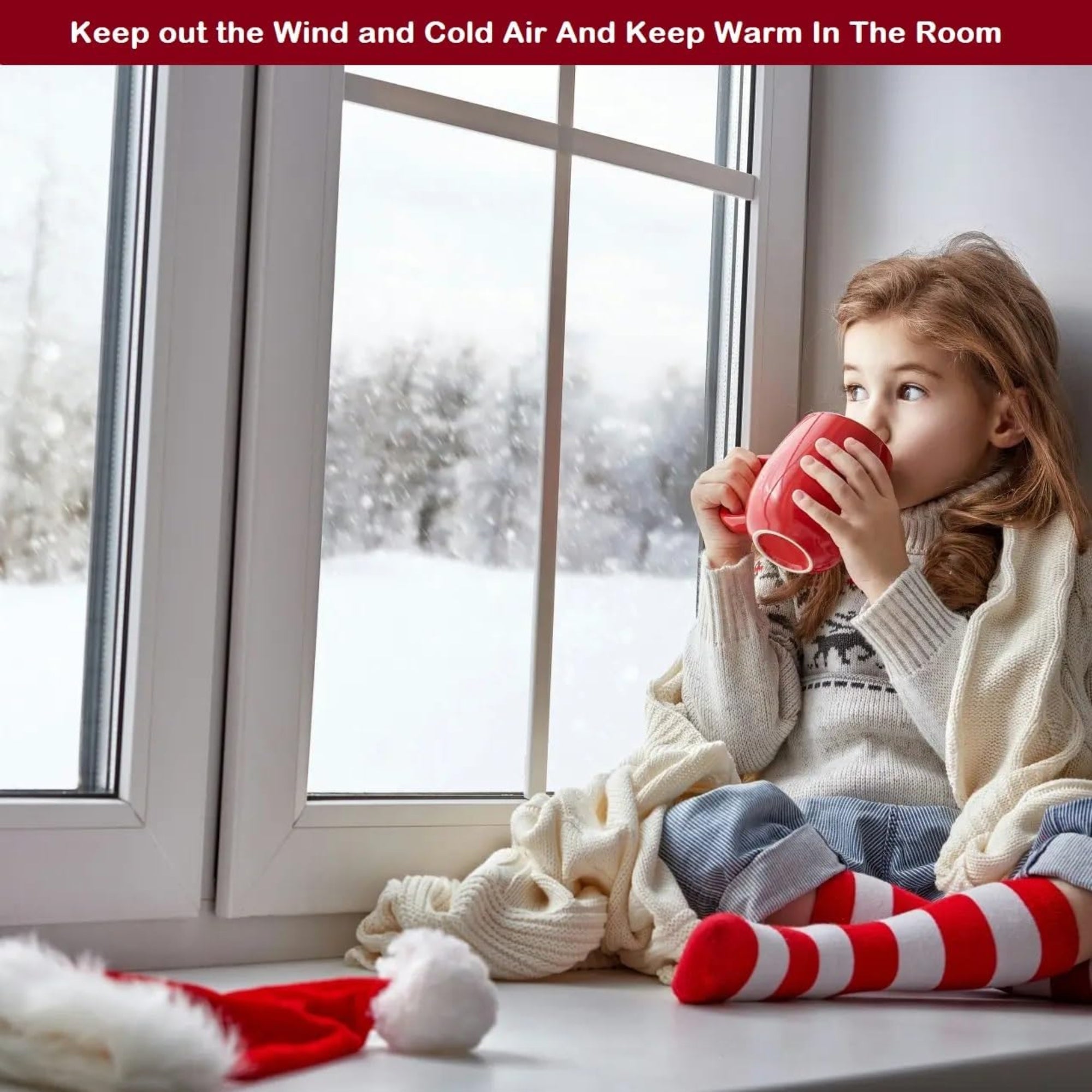 FonsBleaudy Insulating Film Window Kit – Shrink Film for 3 Windows, Cold Weather Insulator, Clear