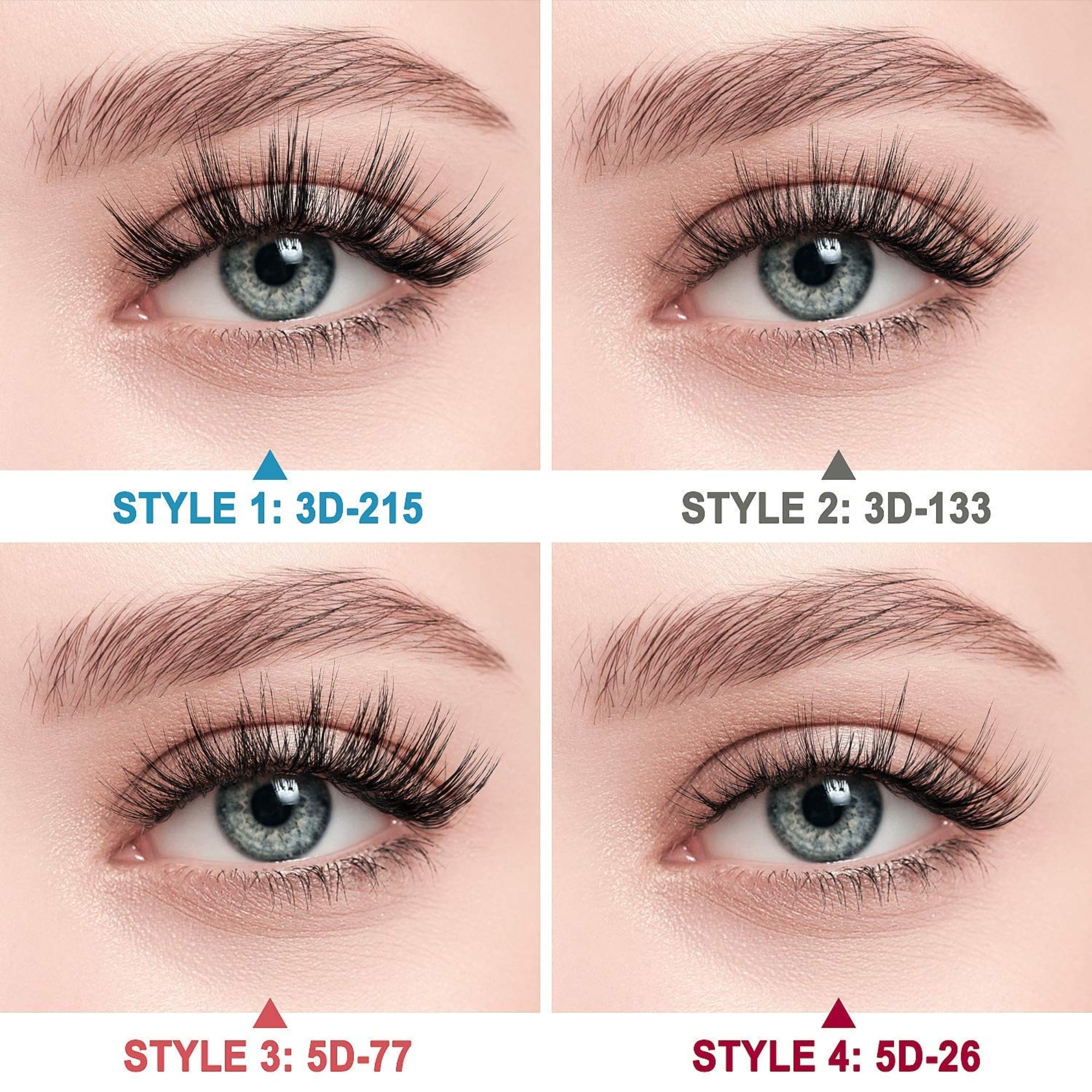MAGEFY Eyelashes 12 Pairs – Style 3D215 Faux Mink Lashes, Natural Look, Handmade & Reusable