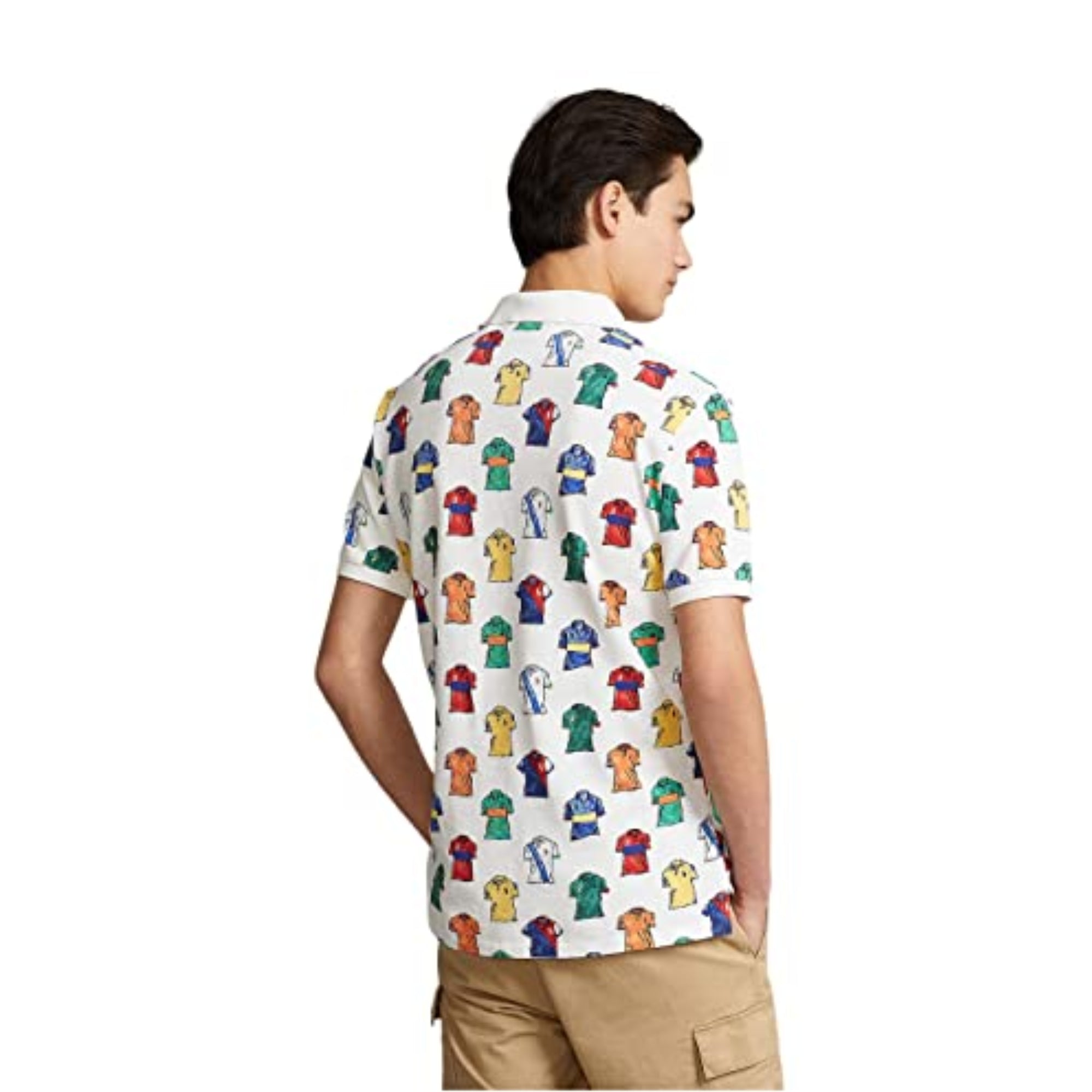 Polo Ralph Lauren Men's Classic-Fit Polo-Shirt-Print Mesh Polo - Painterly Icons