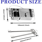 WAH YUE HING Electromagnetic Solenoid Safe Lock Replacement with 2 Override Keys - Nickel