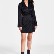 Bar III Women's Tuxedo Mini Dress – Deep Black, Size L