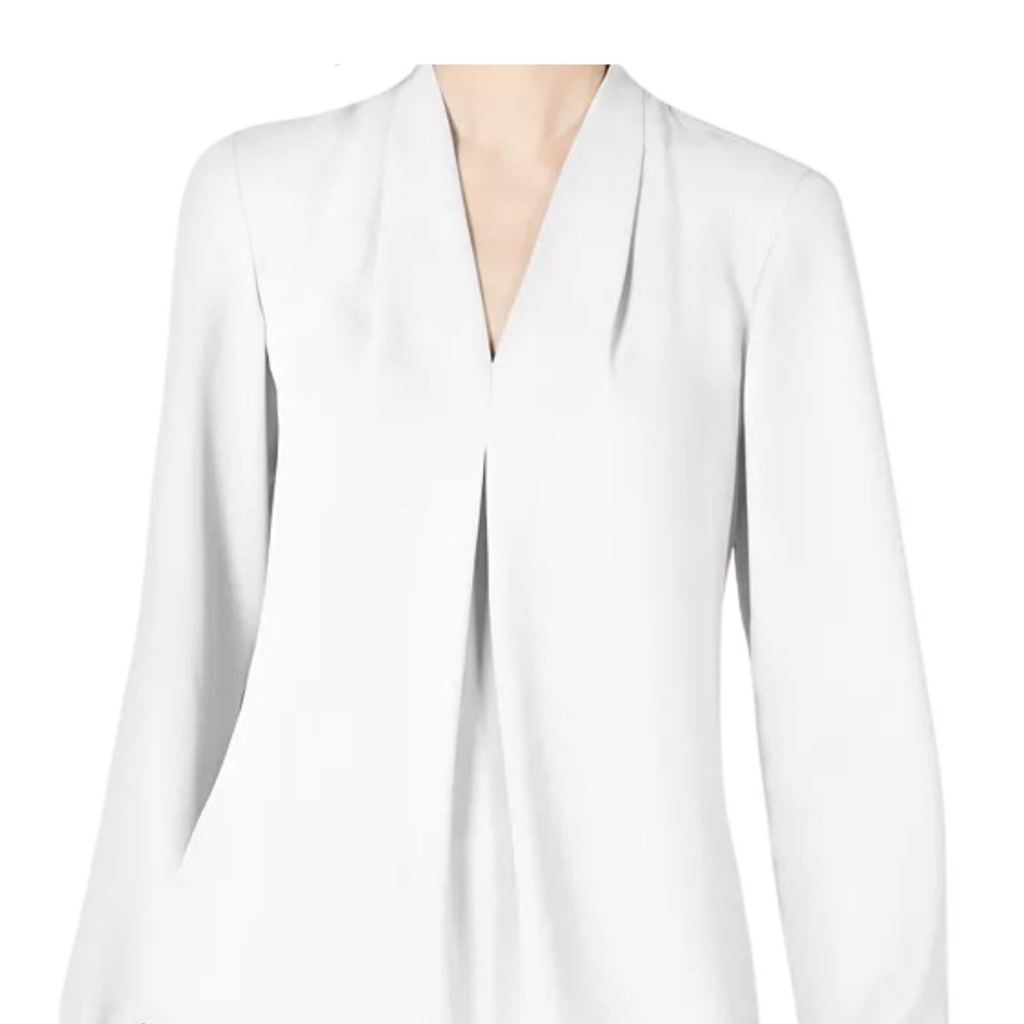 Bar III Women's Plus Size Inverted-Pleat Blouse – Lily (White), Size - M