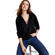 And Now This Women's Zip-Up Long-Sleeve Hoodie – Black, XXS