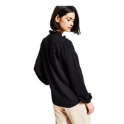 Bar III Women's Plus Size Long Sleeve Ruffled Blouse – Black, Size - L