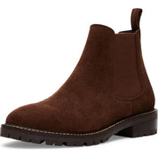 Steve Madden Women's Leopold Padded Insole Round Toe Chelsea Boots – Brown Suede, Size 9.5M