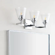 JONATHAN Y Marion 3-Light 21" Wide Bathroom Vanity Light – Chrome