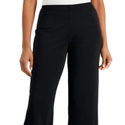 JM Collection Women's Relaxed Pull-on Knit Culottes – Deep Black Medium