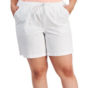 Style & Co Plus Size Cotton Drawstring Pull-on Shorts - Bright White - 3X