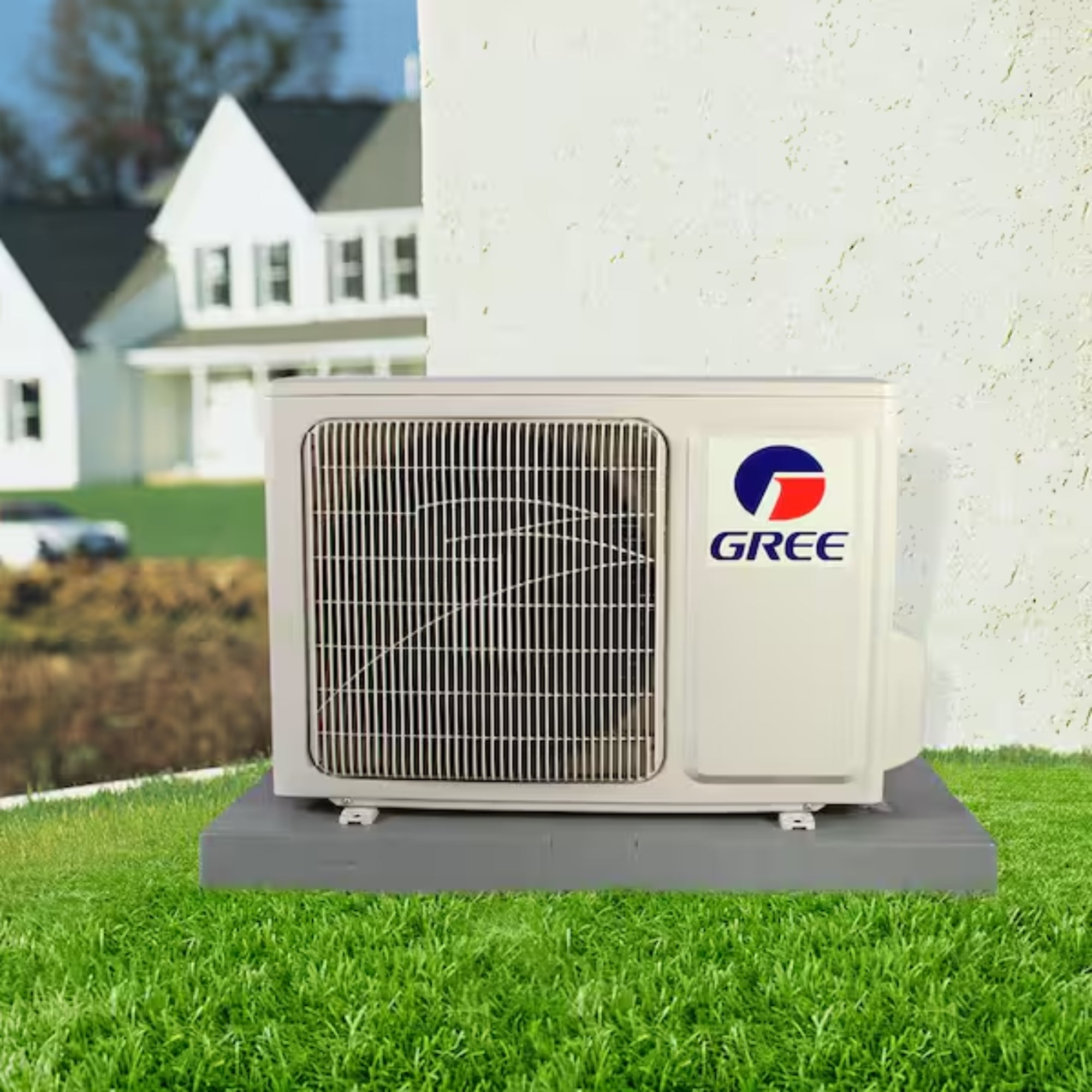 BRAMEC 18 in. x 36 in. x 3 in. HDPE Condenser Mounting Pad – Gray