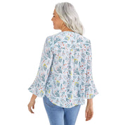 Style & Co Plus Size Petite Floral Printed Pintuck Pleated Top – Shannon Dusk, Petite XL
