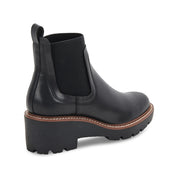 Aqua College Women's Black Side Goring Waterproof Slip Resistant Demi Round Toe Wedge Leather Chelsea – Size 9.5M