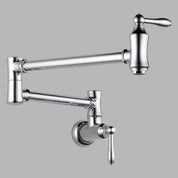 1177LF Traditional Wall-Mounted Pot Filler – Chrome, Dual Swing Joints, 24" Extension