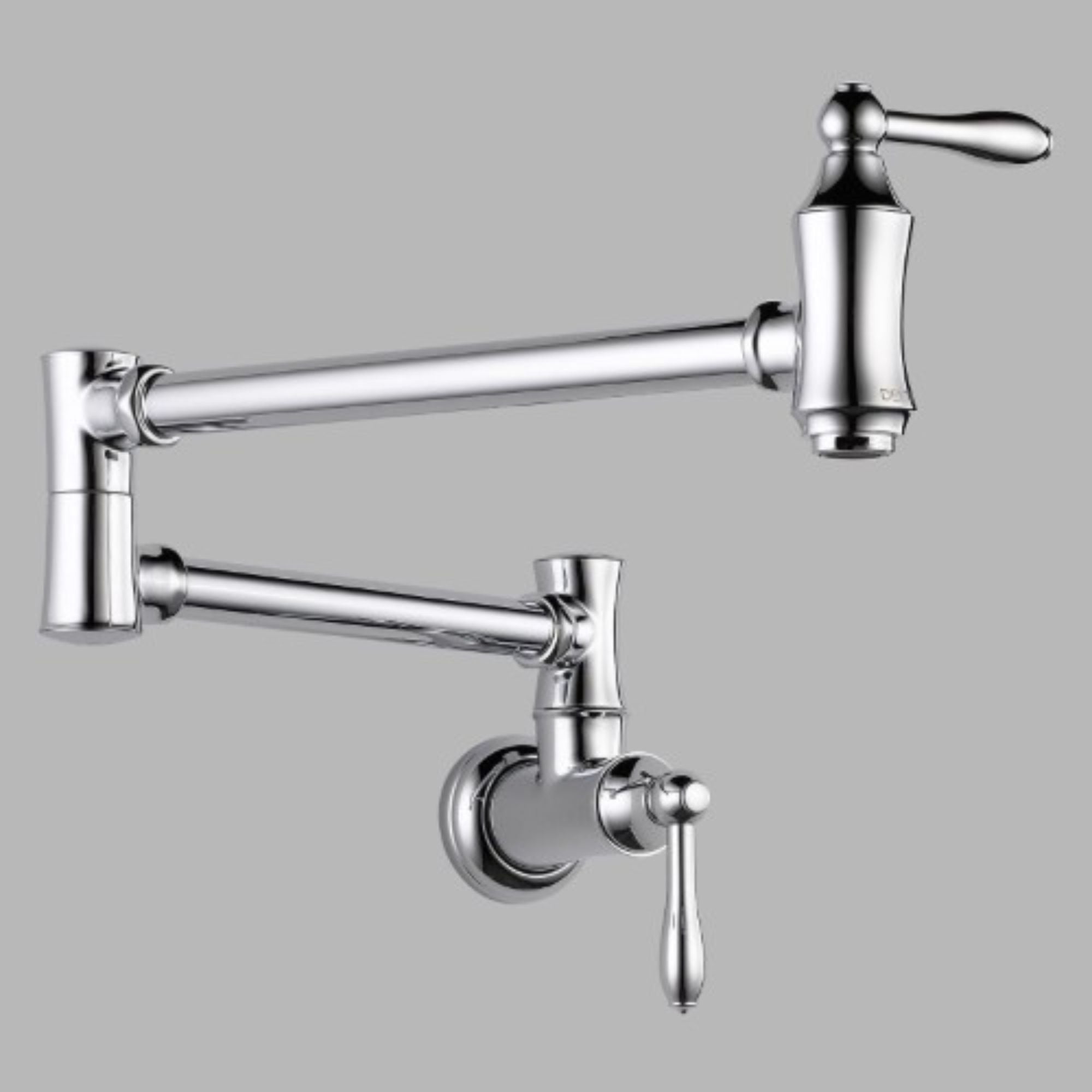 1177LF Traditional Wall-Mounted Pot Filler – Chrome, Dual Swing Joints, 24" Extension