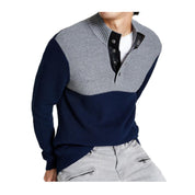 INC Men’s Sweater Bundle – 2-Pack – Size 2XL – Blue Colorblock Mock Neck & Red Quarter-Zip Knit Pullovers